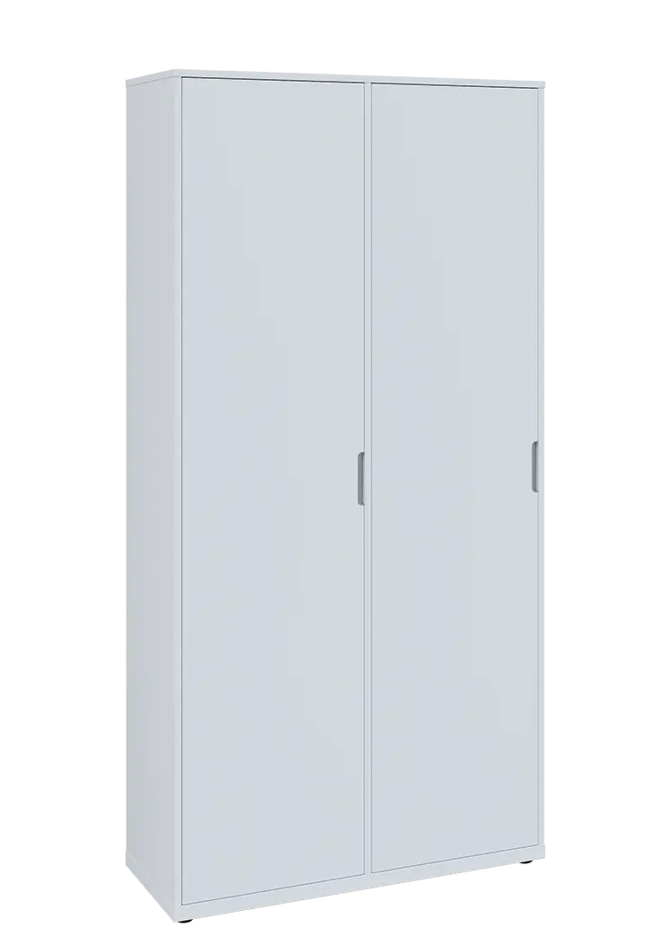 KSR6-81 L skříň šatní, 2x výsuvné ramínko, 2053x1022x400 mm, provedení levé, bílá